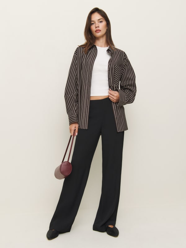 Hallie Mid Rise Pant - Black